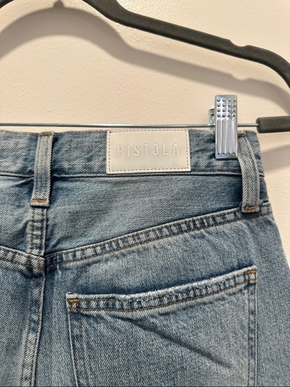 Pistola Charlie Straight Jean With Raw Hem Size 24 - Picture 5 of 6